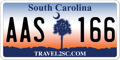 SC license plate AAS166