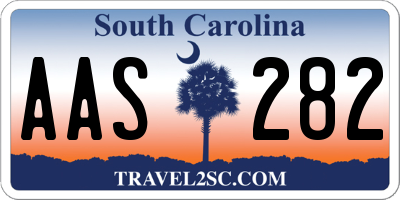 SC license plate AAS282