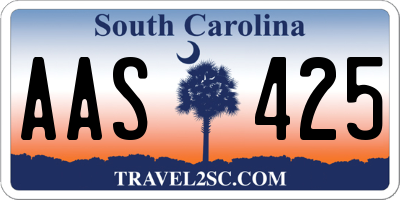 SC license plate AAS425