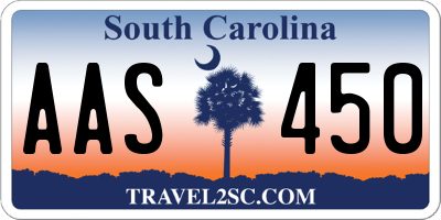 SC license plate AAS450