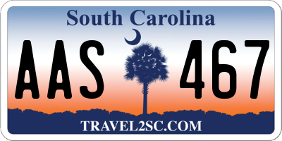 SC license plate AAS467