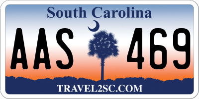 SC license plate AAS469