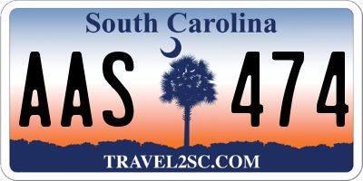 SC license plate AAS474