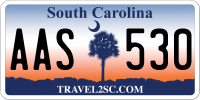 SC license plate AAS530