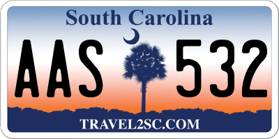 SC license plate AAS532