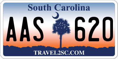 SC license plate AAS620