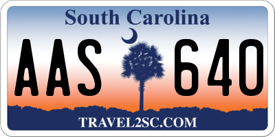 SC license plate AAS640