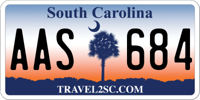 SC license plate AAS684