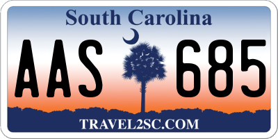 SC license plate AAS685