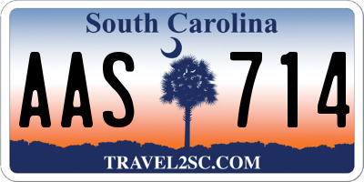 SC license plate AAS714