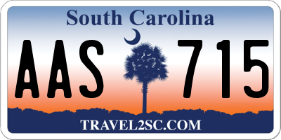 SC license plate AAS715
