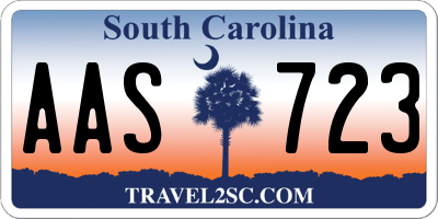 SC license plate AAS723