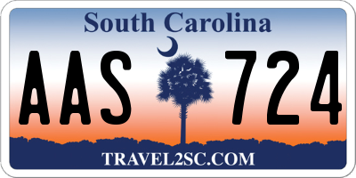 SC license plate AAS724
