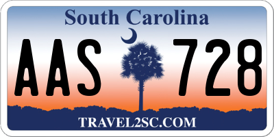 SC license plate AAS728