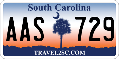 SC license plate AAS729