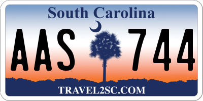 SC license plate AAS744