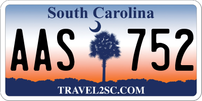 SC license plate AAS752