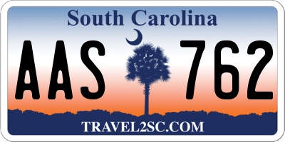 SC license plate AAS762