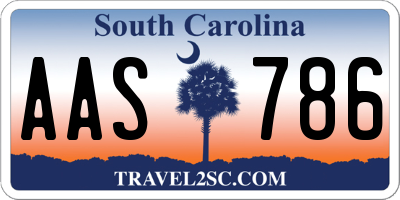 SC license plate AAS786