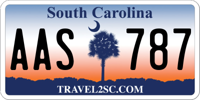 SC license plate AAS787