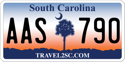 SC license plate AAS790
