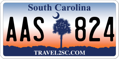 SC license plate AAS824