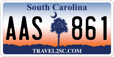 SC license plate AAS861