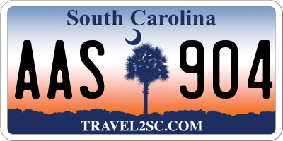 SC license plate AAS904