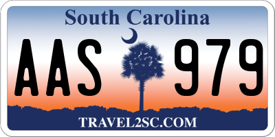 SC license plate AAS979