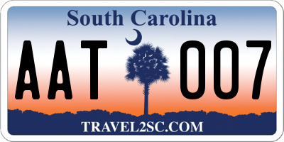 SC license plate AAT007