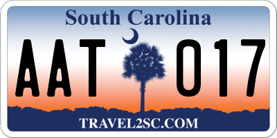 SC license plate AAT017