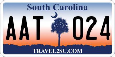 SC license plate AAT024
