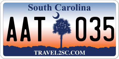 SC license plate AAT035