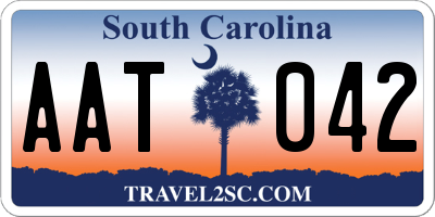 SC license plate AAT042