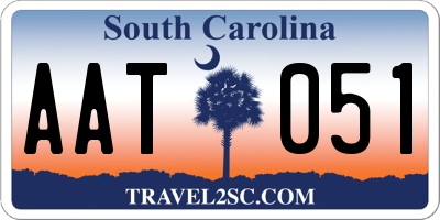 SC license plate AAT051