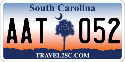 SC license plate AAT052