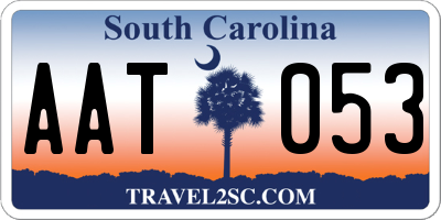 SC license plate AAT053