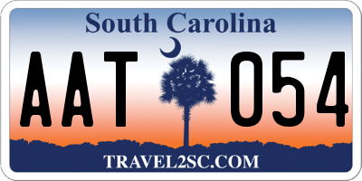 SC license plate AAT054