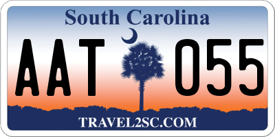 SC license plate AAT055