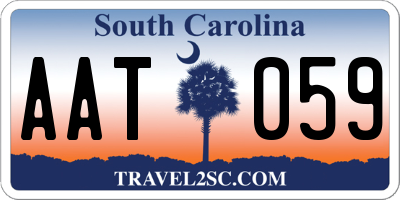 SC license plate AAT059