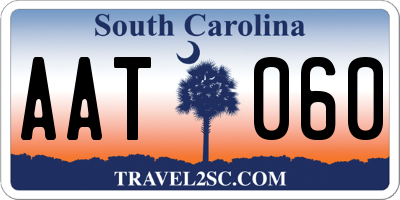SC license plate AAT060