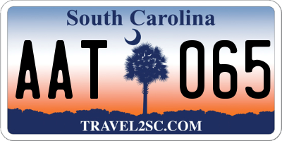 SC license plate AAT065