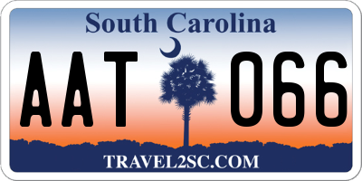 SC license plate AAT066