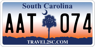 SC license plate AAT074