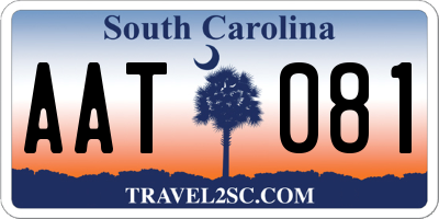 SC license plate AAT081