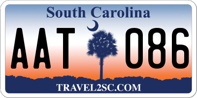 SC license plate AAT086