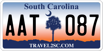 SC license plate AAT087