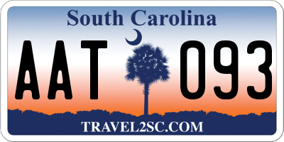 SC license plate AAT093