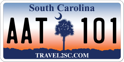 SC license plate AAT101