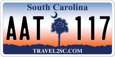 SC license plate AAT117